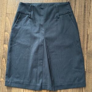 Commense Grey Front Pleat Skirt